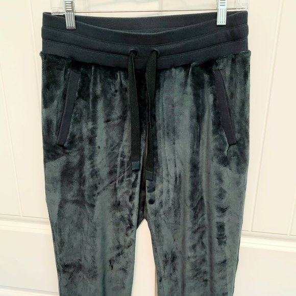 Athleta Size Small Double Cozy Karma Velour Recovery Joggers Plush Fleece Green - Picture 3 of 13